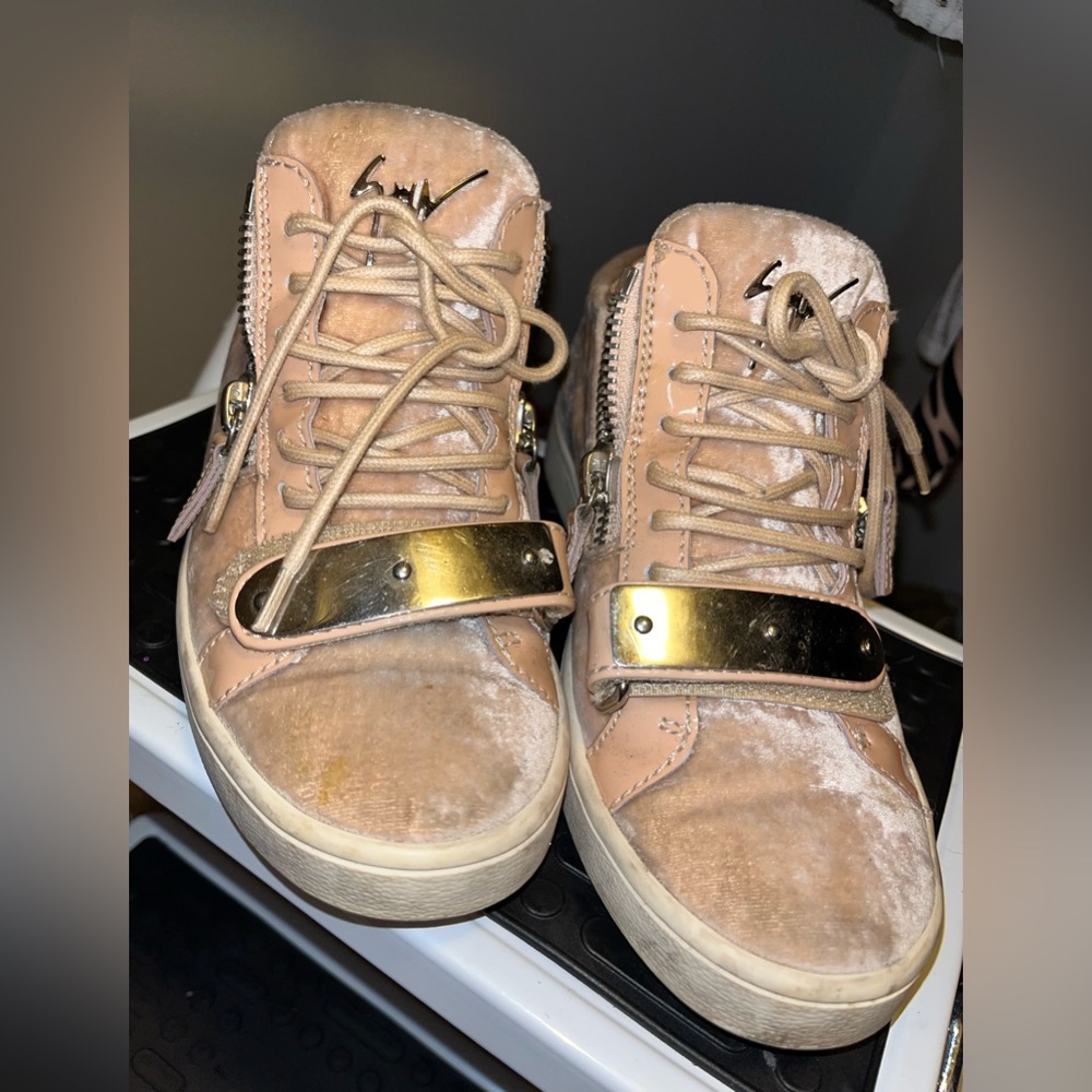 Pink Designer tennis shoes